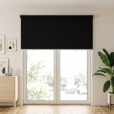 Vidaxl buitenrolgordijn uv-bescherming zwart 100 x 230 cm (b x h)