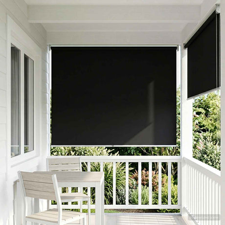 Vidaxl buitenrolgordijn uv-bescherming zwart 100 x 230 cm (b x h)