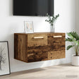 Vidaxl wandkast oud hout 60 x 36,5 x 35 cm bewerkt hout