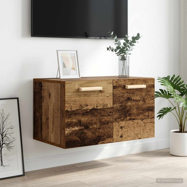 Vidaxl wandkast oud hout 60 x 36,5 x 35 cm bewerkt hout