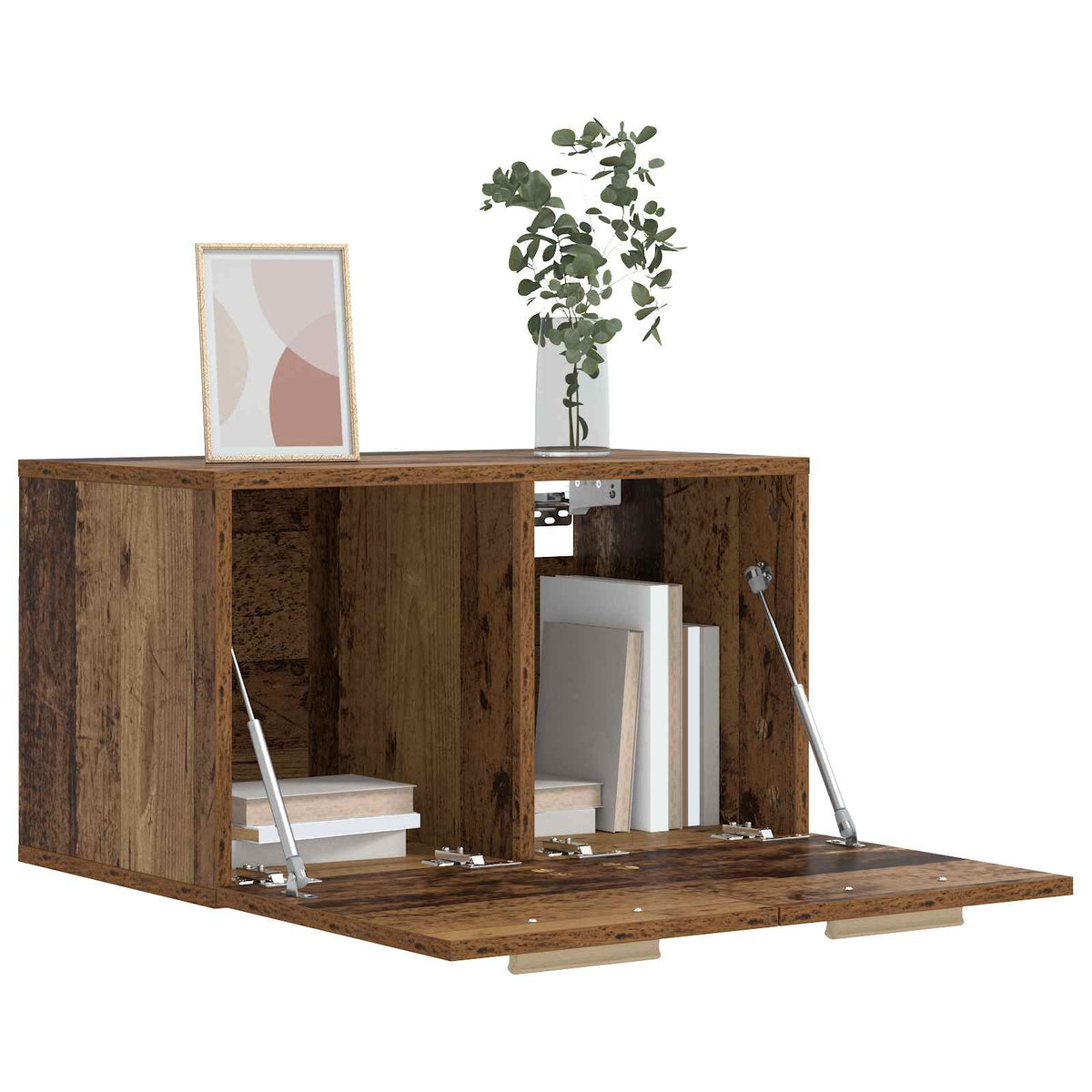 Vidaxl wandkast oud hout 60 x 36,5 x 35 cm bewerkt hout