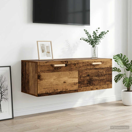 Vidaxl wandkast oud hout 100 x 36,5 x 35 cm bewerkt hout