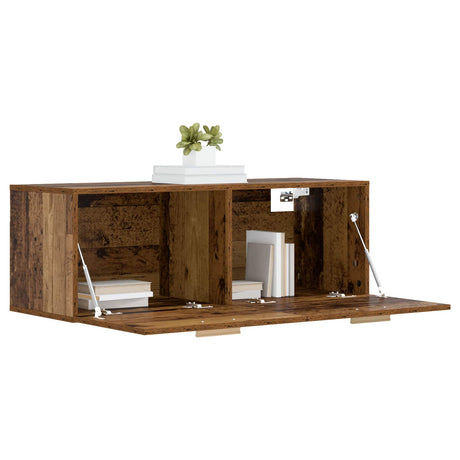 Vidaxl wandkast oud hout 100 x 36,5 x 35 cm bewerkt hout