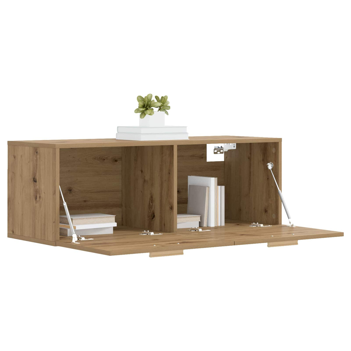 Vidaxl wandkast 100 x 36,5 x 35 cm bewerkt hout artisanaal eiken