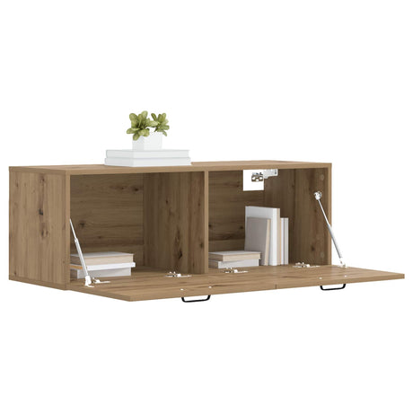 Vidaxl wandkast 100 x 36,5 x 35 cm bewerkt hout artisanaal eiken