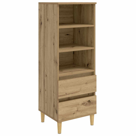 Vidaxl hoge kast artisanaal eiken 40 x 36 x 110 cm bewerkt hout