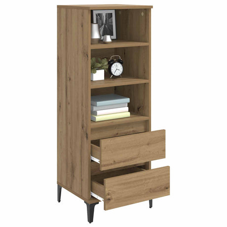 Vidaxl hoge kast artisanaal eiken 40 x 36 x 110 cm bewerkt hout