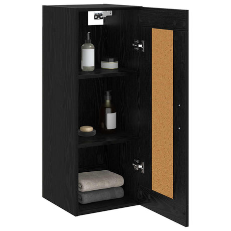 Vidaxl wandkast zwart eiken 34,5 x 34 x 90 cm bewerkt hout