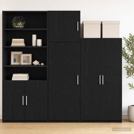 Vidaxl wandkast zwart eiken 40 x 42,5 x 40 cm bewerkt hout