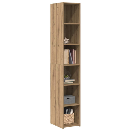 Vidaxl hoge kast artisanaal eiken 30 x 41 x 185 cm bewerkt hout
