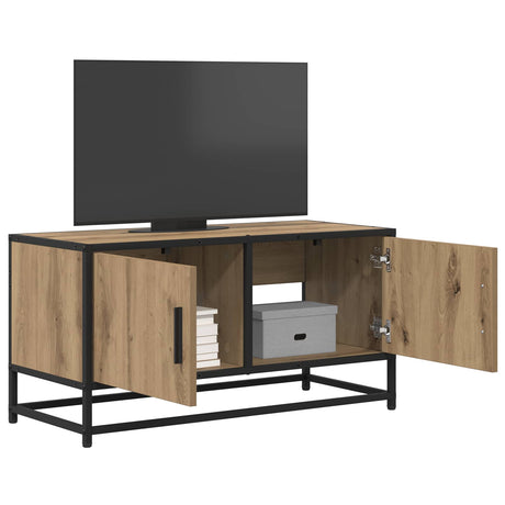 Vidaxl tv-kast 80 x 34,5 x 40 cm artisanaal eiken bewerkt hout