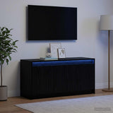 Vidaxl tv-kast 100 x 34 x 50 cm zwart eiken bewerkt hout