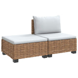 Vidaxl 2 st rieten loungeset met kussens gendt natuurlijk rattan