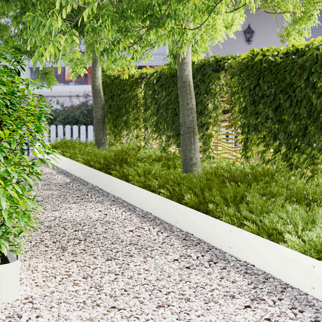Vidaxl gazonrand 10 st 103 x 25 cm staal wit