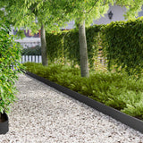 Vidaxl gazonrand met omgebogen bovenkant 20 st 103x15cm staal zwart