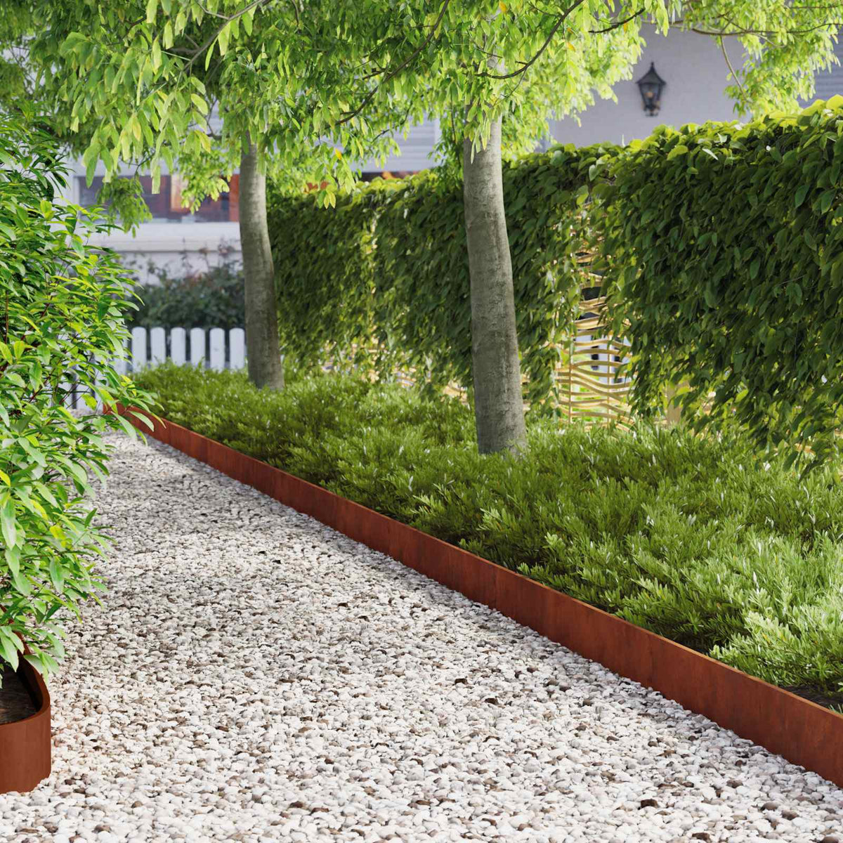 Vidaxl gazonrand 30 st 103 x 15 cm staal roestkleurig