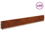 Vidaxl gazonrand 30 st 103 x 15 cm staal roestkleurig
