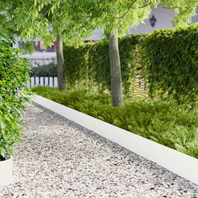 Vidaxl gazonrand 20 st 103 x 25 cm staal wit