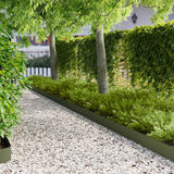 Vidaxl gazonrand 10 st 103 x 15 cm staal olijfgroen
