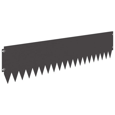 Vidaxl gazonrand met omgevouwen bovenrand 20 st 103x25cm staal zwart