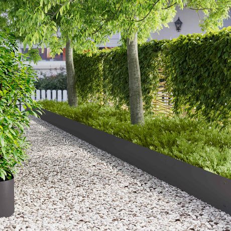 Vidaxl gazonrand met omgevouwen bovenrand 20 st 103 x 30 cm staal