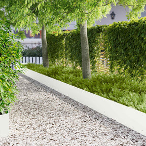 Vidaxl gazonrand 20 st 103 x 30 cm staal wit