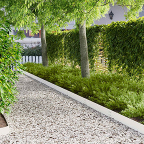 Vidaxl gazonrand 10 st 100 x 15 cm staal wit