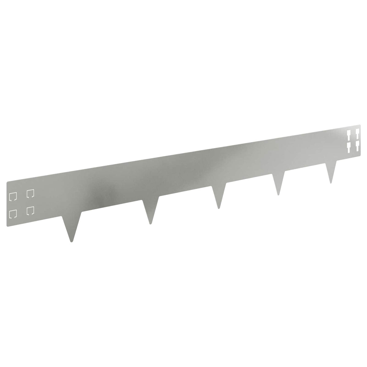 Vidaxl gazonrand 20 st 100 x 15 cm staal zilverkleurig