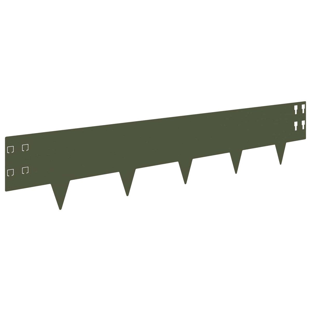 Vidaxl gazonrand 20 st 100 x 20 cm staal olijfgroen