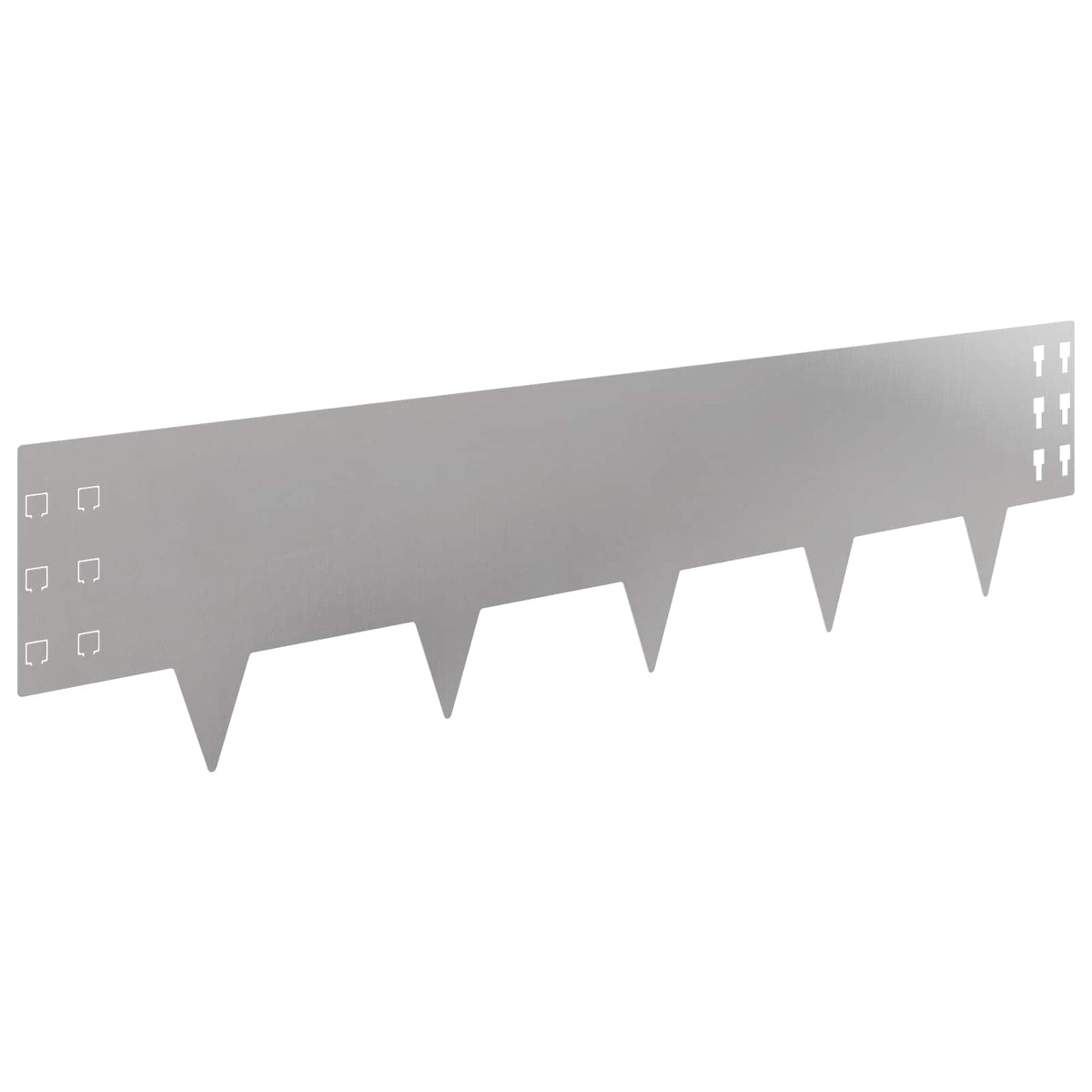 Vidaxl gazonrand 30 st 100 x 25 cm staal zilverkleurig