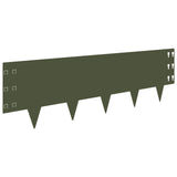 Vidaxl gazonrand 10 st 100 x 30 cm staal olijfgroen