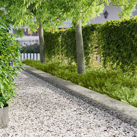 Vidaxl gazonrand 10 st 100 x 30 cm staal zilverkleurig