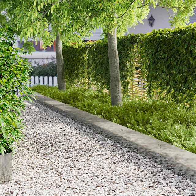 Vidaxl gazonrand 30 st 100 x 30 cm staal zilverkleurig
