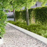 Vidaxl gazonrand 20 st 103 x 25 cm staal wit