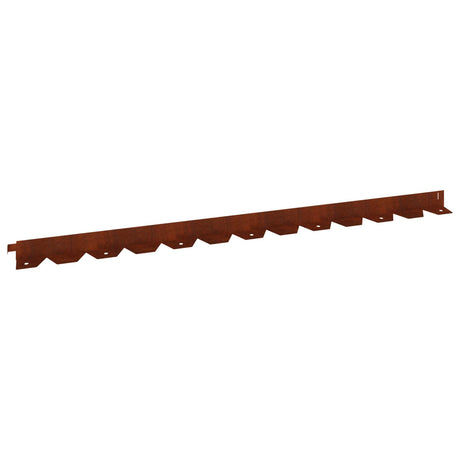 Vidaxl gazonrand 30 st 102 x 4 x 4 cm staal roestig