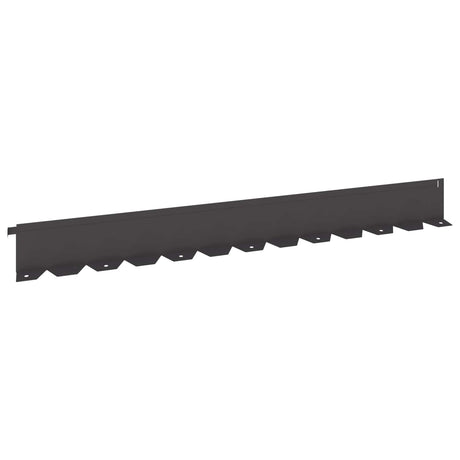 Vidaxl gazonrand 10 st 102 x 10 x 4 cm staal zwart