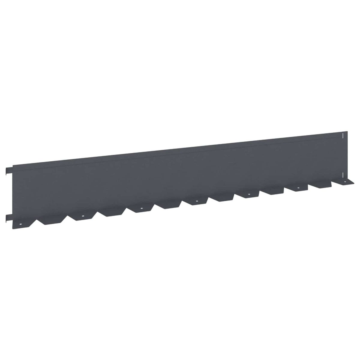 Vidaxl gazonrand 10 st 102 x 15 x 4 cm staal antracietkleurig