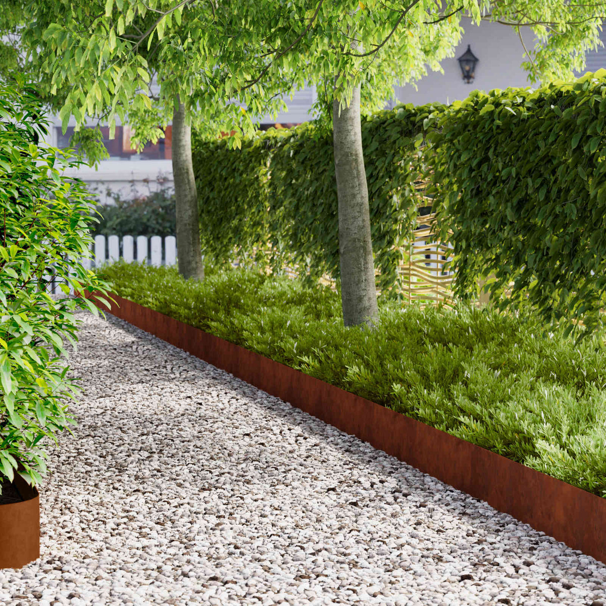 Vidaxl gazonrand 10 st 102 x 15 x 4 cm staal roestig