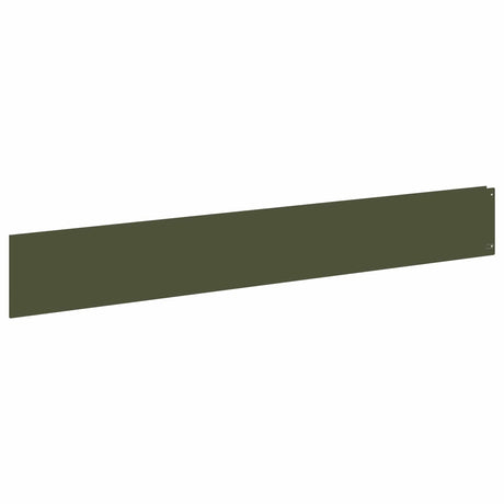 Vidaxl gazonrand 30 st 100 x 15 cm staal olijfgroen