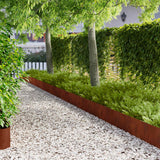 Vidaxl gazonrand 20 st 100 x 18 cm staal roestkleurig