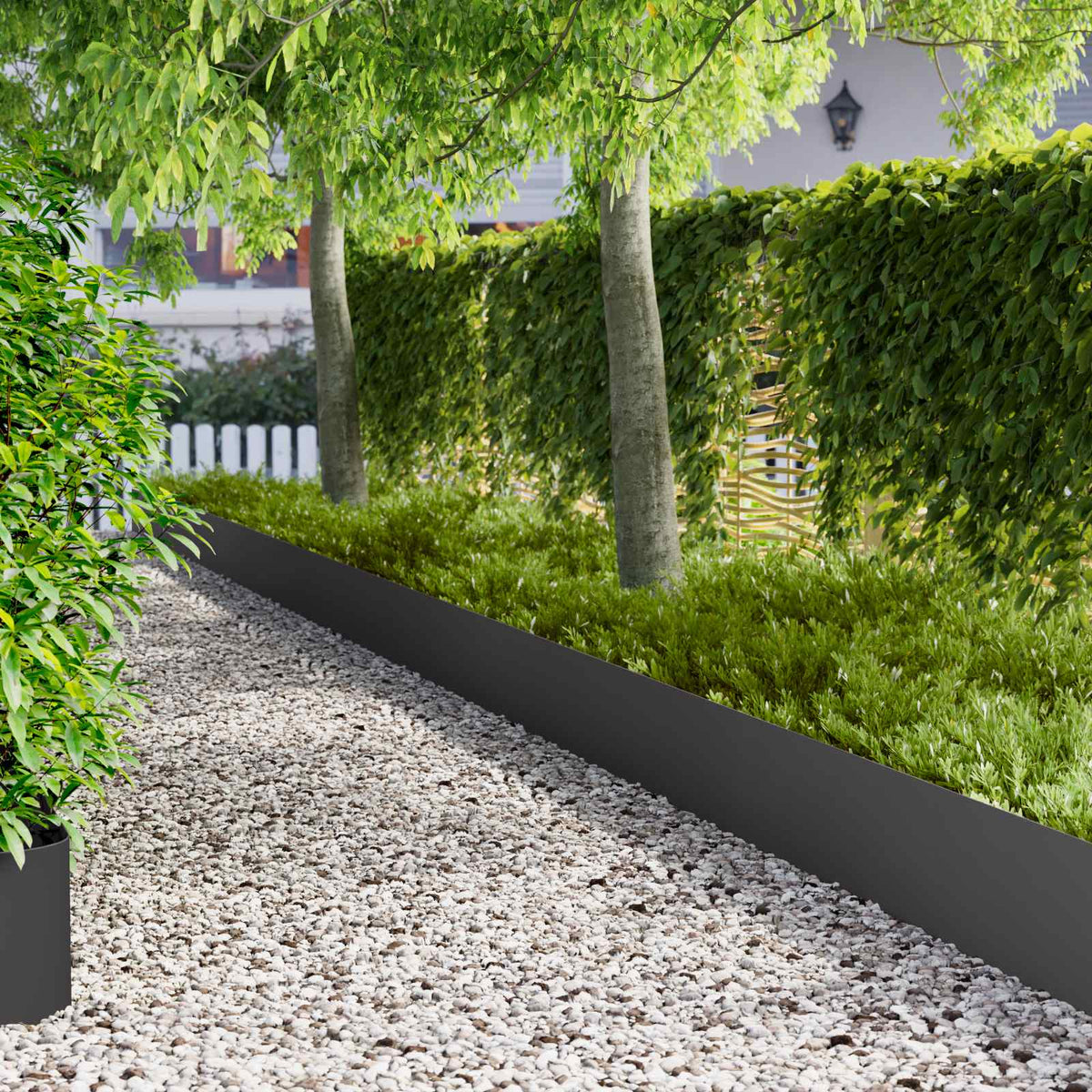 Vidaxl gazonrand 20 st 100 x 22 cm staal zwart