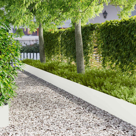 Vidaxl gazonrand 10 st 100 x 22 cm staal wit