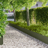 Vidaxl gazonrand 20 st 100 x 22 cm staal olijfgroen