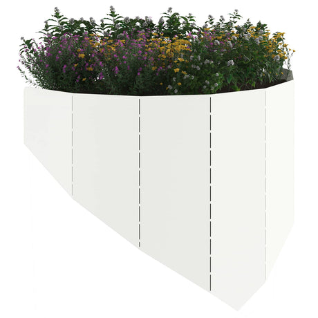 Vidaxl gazonrand 4 st 100 x 45 cm staal wit