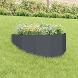 Vidaxl gazonrand 100 x 45 cm staal antracietkleurig