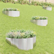 Vidaxl gazonrand 4 st 100 x 45 cm staal zilverkleurig
