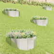 Vidaxl gazonrand 4 st 100 x 45 cm staal zilverkleurig