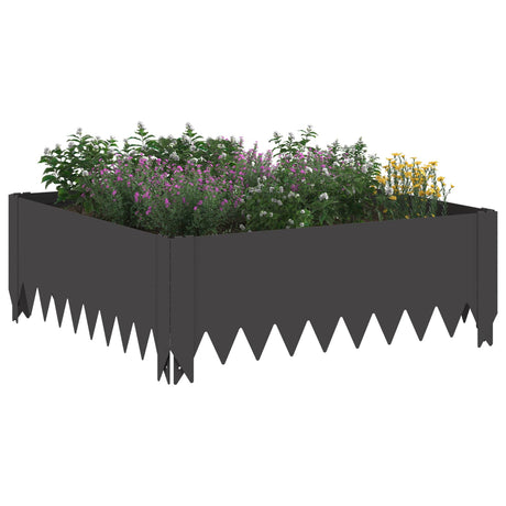 Vidaxl gazonrand 60 x 60 x 20 cm staal zwart