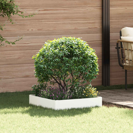 Vidaxl gazonrand 60 x 60 x 20 cm staal wit