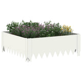 Vidaxl gazonrand 4 st 60 x 60 x 20 cm staal wit